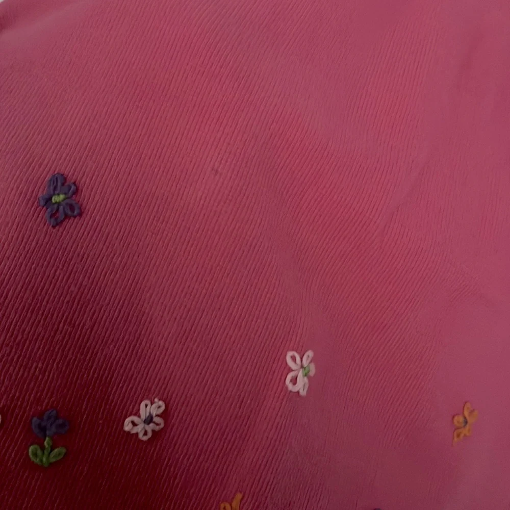 90’s Vintage Flapdoodles Dress Waffle Flower Embroidery